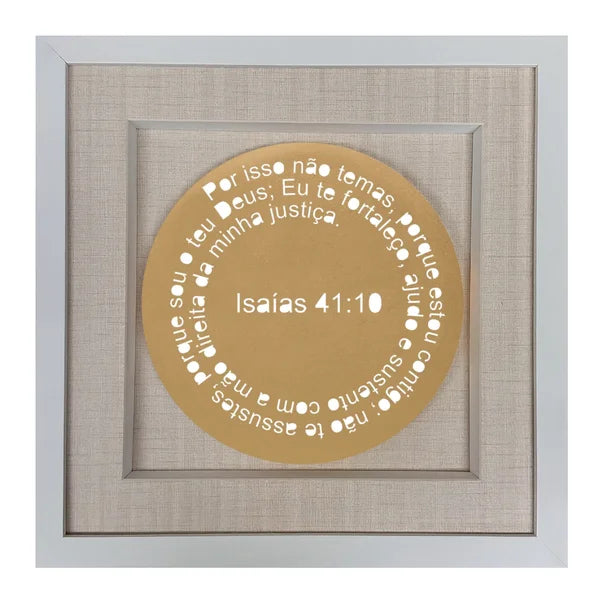 Versículo Isaías 41:10 - Não temas, porque eu sou contigo - Com LED