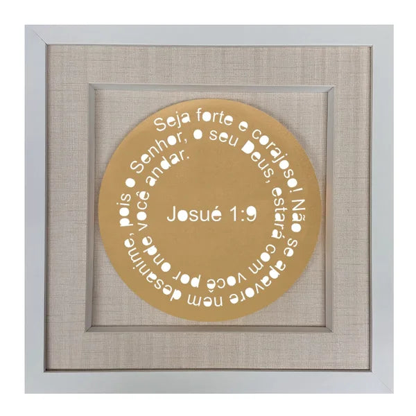 Versículo Josué 1:9 - Seja Forte e Corajoso - Com LED