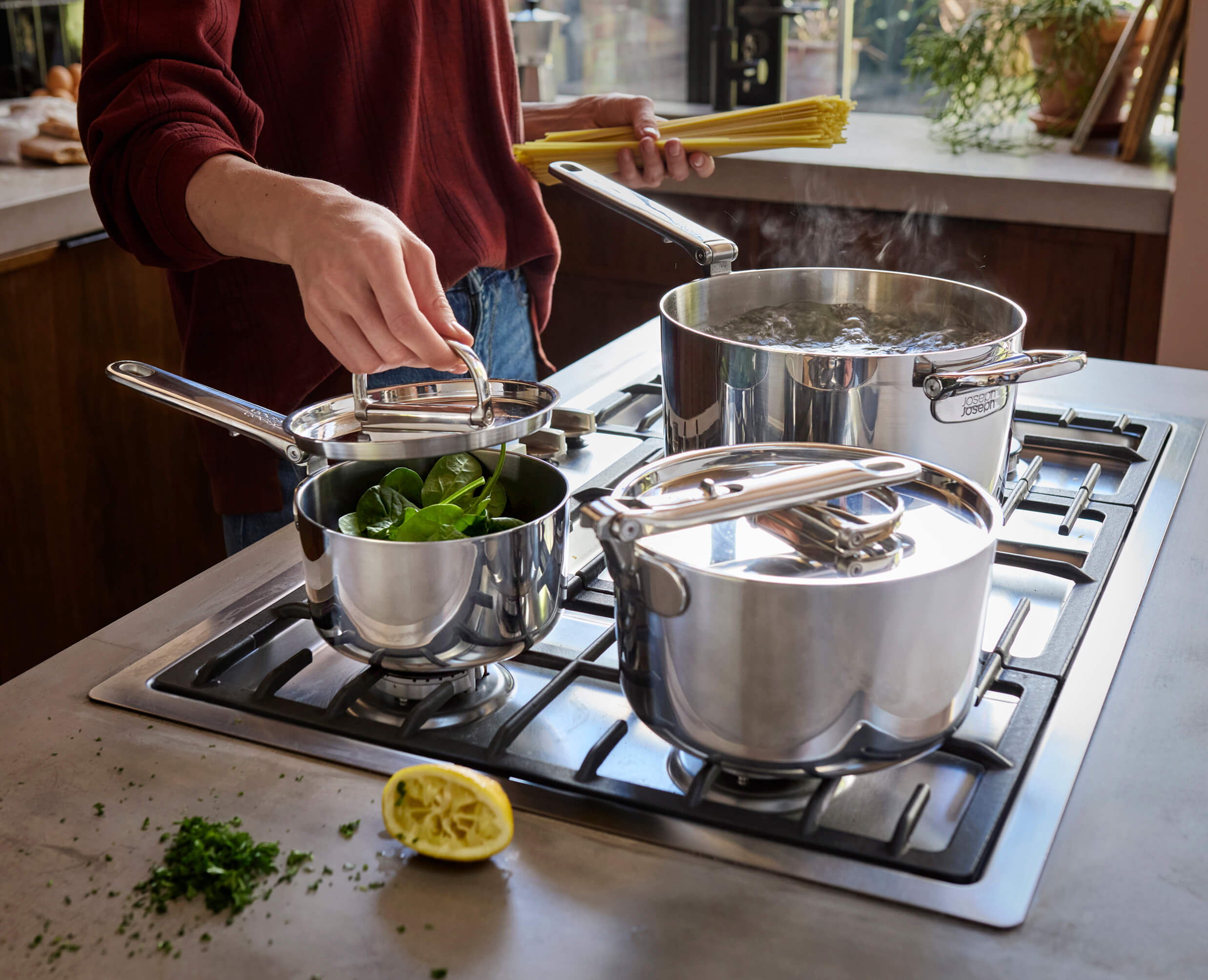 Conjunto 3 Panelas Inox - kindersbr