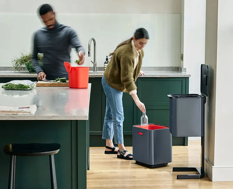 Totem Max 60L Grey Waste & Recycling Bin - kindersbr