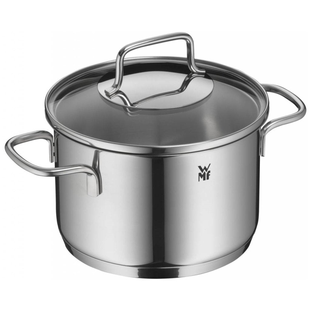 Conjunto de Panelas WMF Inox Cromargan® – 5 Peças Premium com Tampas de Vidro - kindersbr