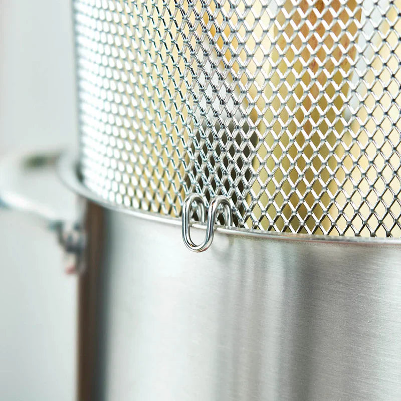 Panela Alta Inox 4,5L + Cesta Multifuncional | Frite, Cozinhe a Vapor ou Prepare Massas Sem Bagunça!