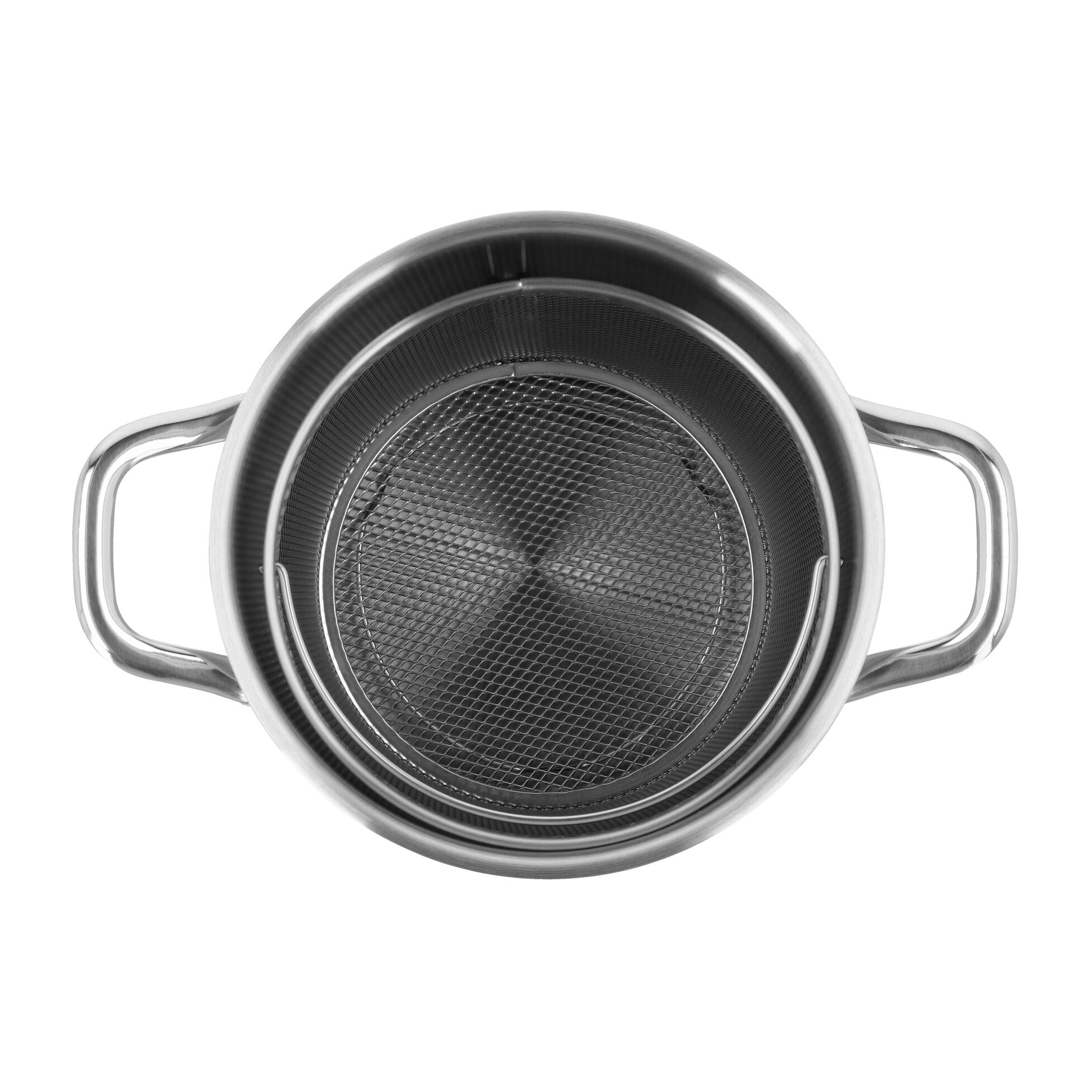 Panela Alta Inox 4,5L + Cesta Multifuncional | Frite, Cozinhe a Vapor ou Prepare Massas Sem Bagunça!