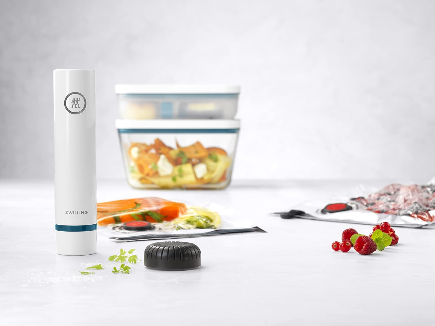 ZWILLING Fresh & Save Vacuum Starter Set, Glass, M/L, 16-pcs, La Mer - kindersbr