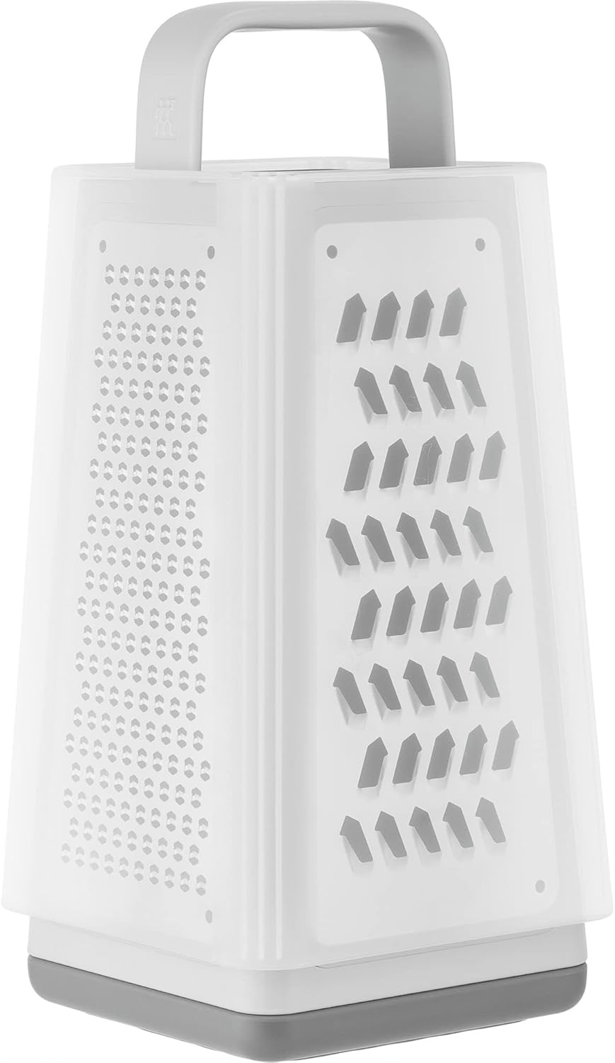 ZWILLING Ralador multifuncional Z-Cut Tower, tecnologia de ralar mais rápido, ralador de queijo, ralador de alho, fatiador, ralador de raspa e mais cinza