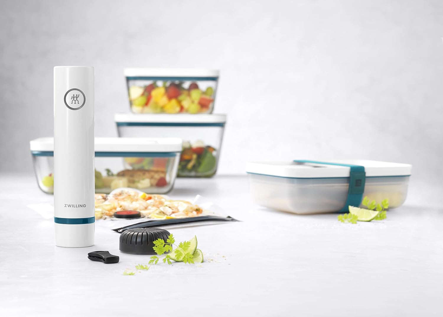 ZWILLING Fresh & Save Vacuum Starter Set, Glass, M/L, 16-pcs, La Mer - kindersbr