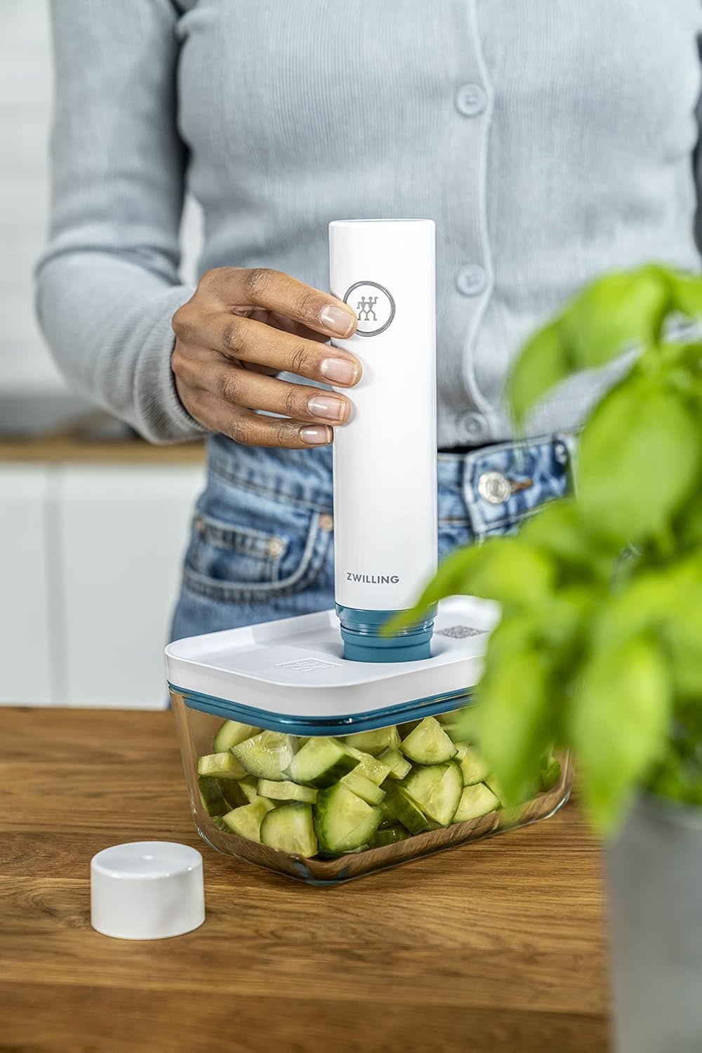 ZWILLING Fresh & Save Vacuum Starter Set, Glass, M/L, 16-pcs, La Mer - kindersbr