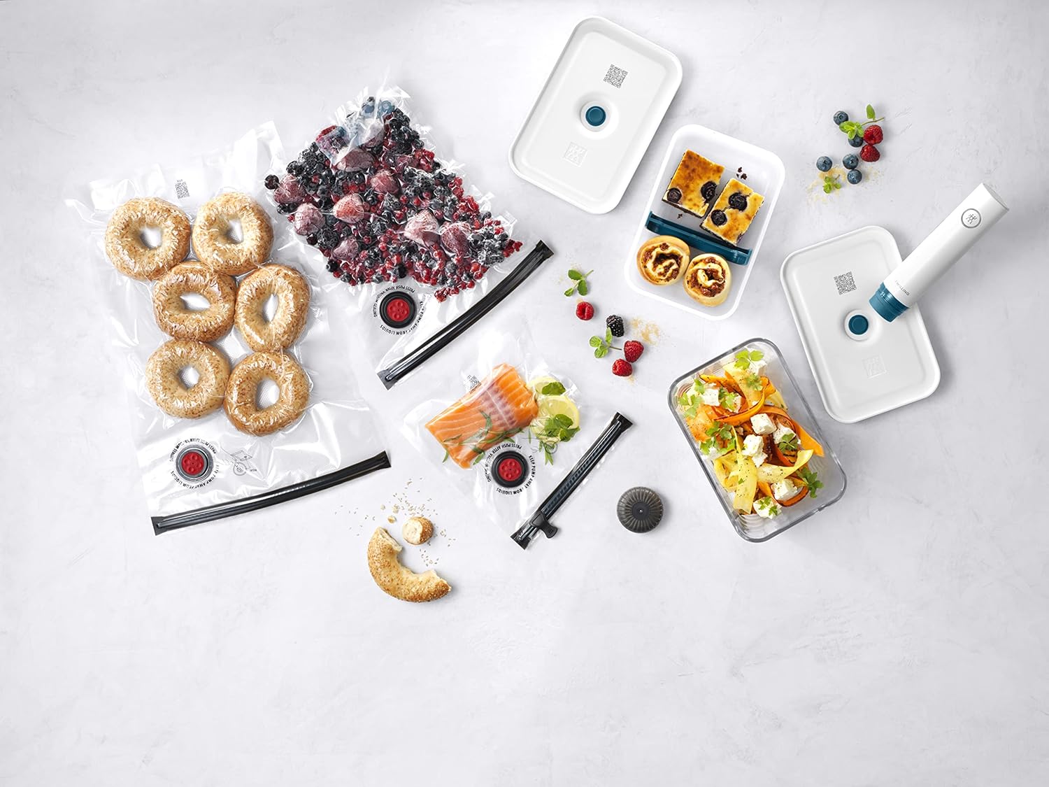 ZWILLING Fresh & Save Vacuum Starter Set, Glass, M/L, 16-pcs, La Mer - kindersbr