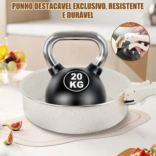 Kit Panelas Antiaderentes Premium com Cabo Removível – Edição Limitada