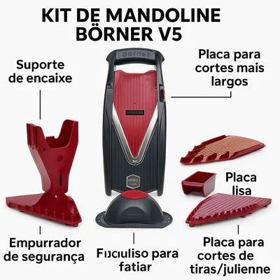 Mandoline Vital™ – Kit Completo com Placa de Vinagrete e Acessórios!🔥