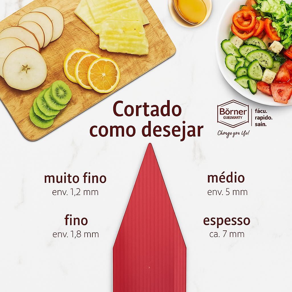 Börner V5 PowerLine – Cortador de Legumes | Kit Base com 4 Peças