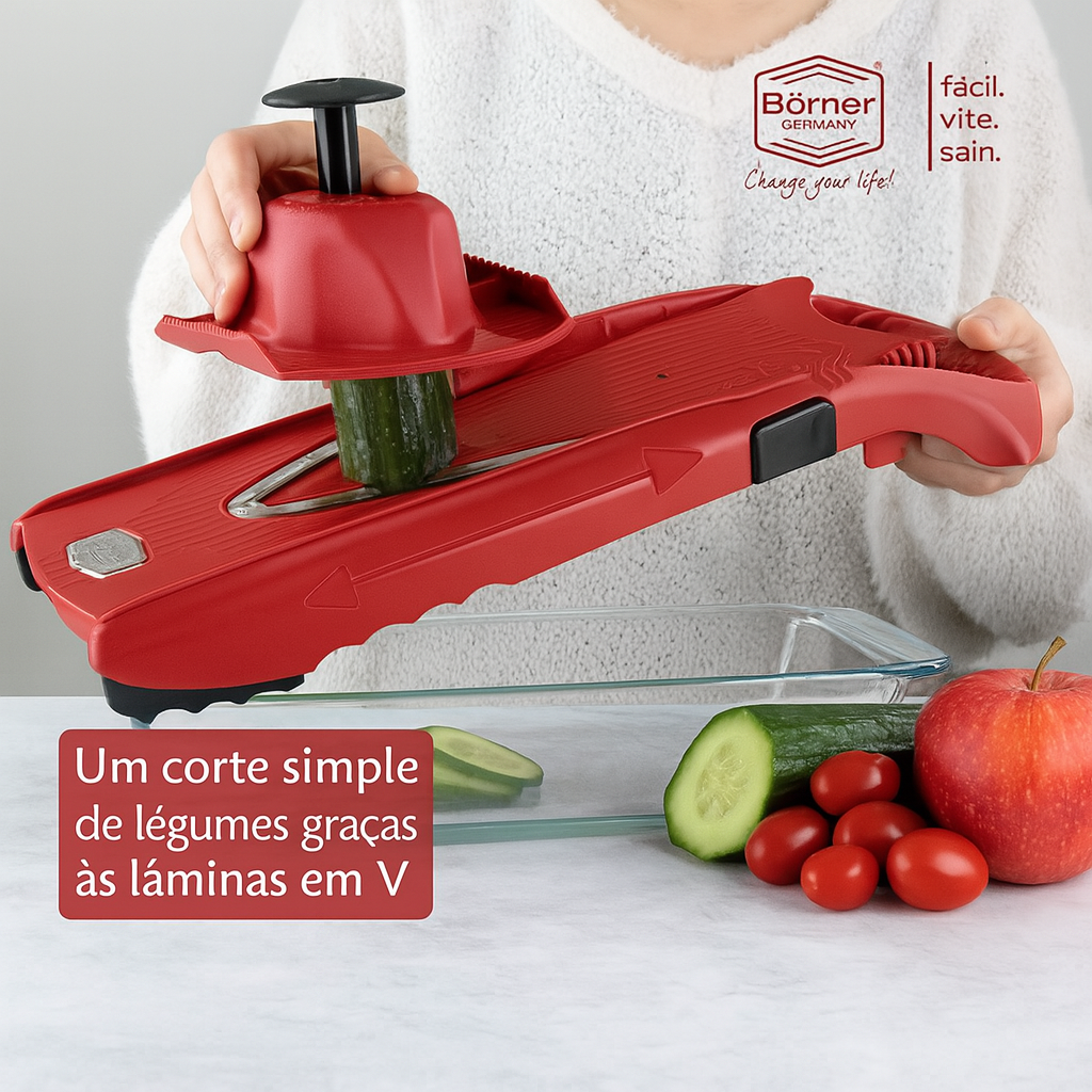Börner V5 PowerLine – Cortador de Legumes | Kit Base com 4 Peças
