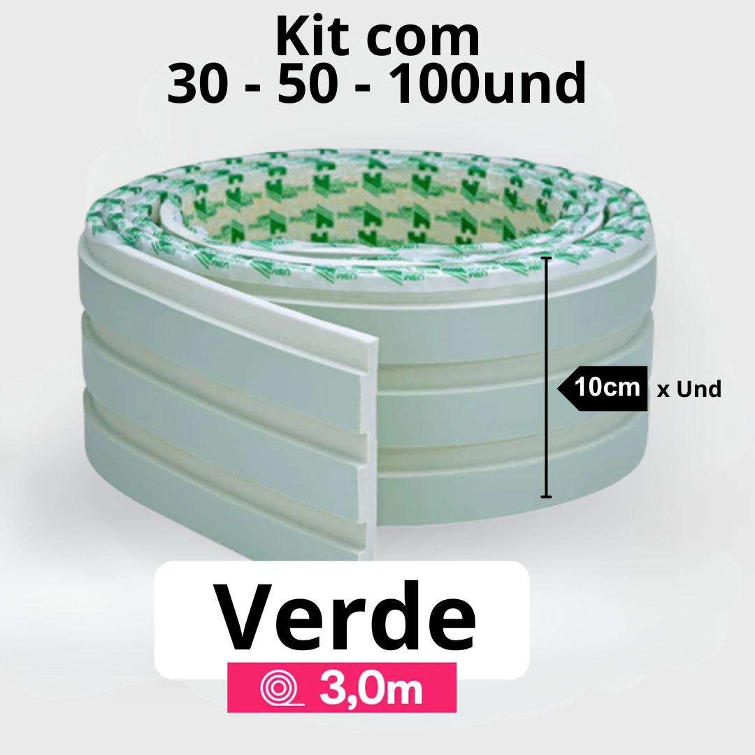 Kit Painel Ripado Autocolante 3M Laminado | Linha Madeto | TOP