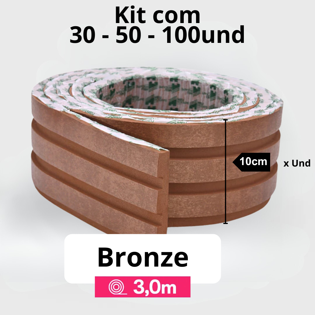 Kit Painel Ripado Autocolante 3M Laminado | Linha Madeto | TOP