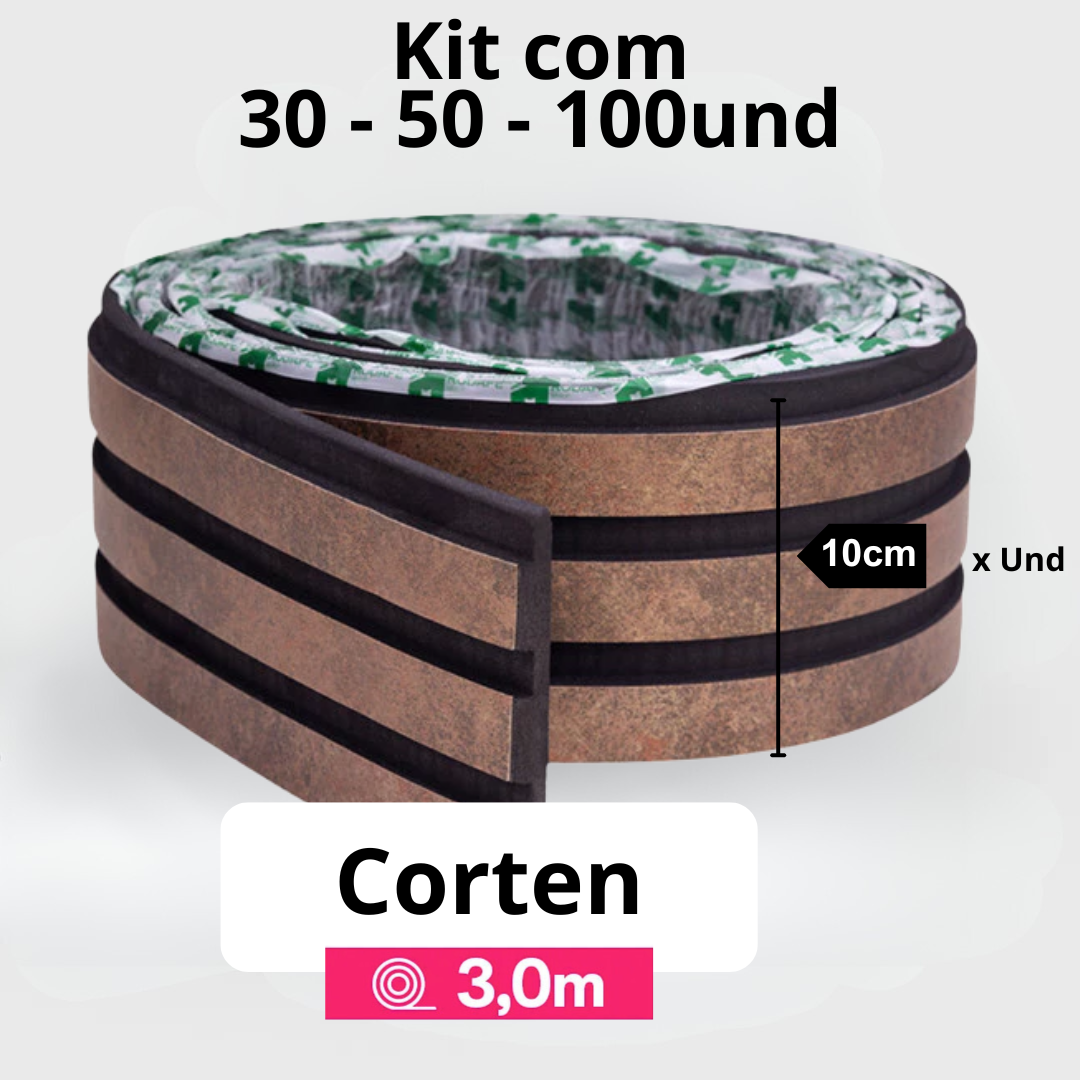 Kit Painel Ripado Autocolante 3M Laminado | Linha Madeto | TOP