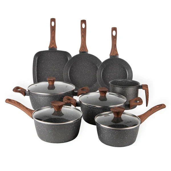 Jogo de Panelas Linen Ceramic - Revestimento Cerâmico Antiaderente 8 Peças