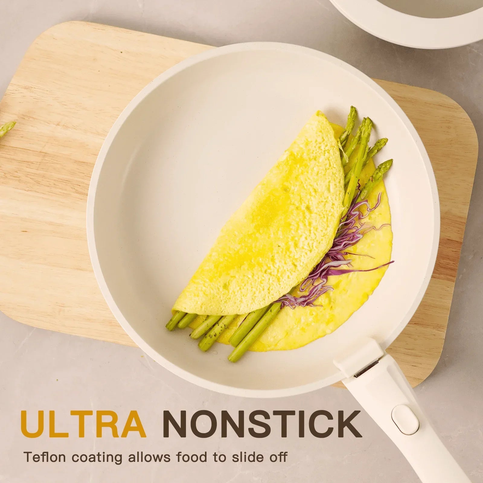 22 Piece Ceramic Pots and Pans Set Non Stick, Cookware Set with Detachable Handles, Oven Safe, Induction Ready