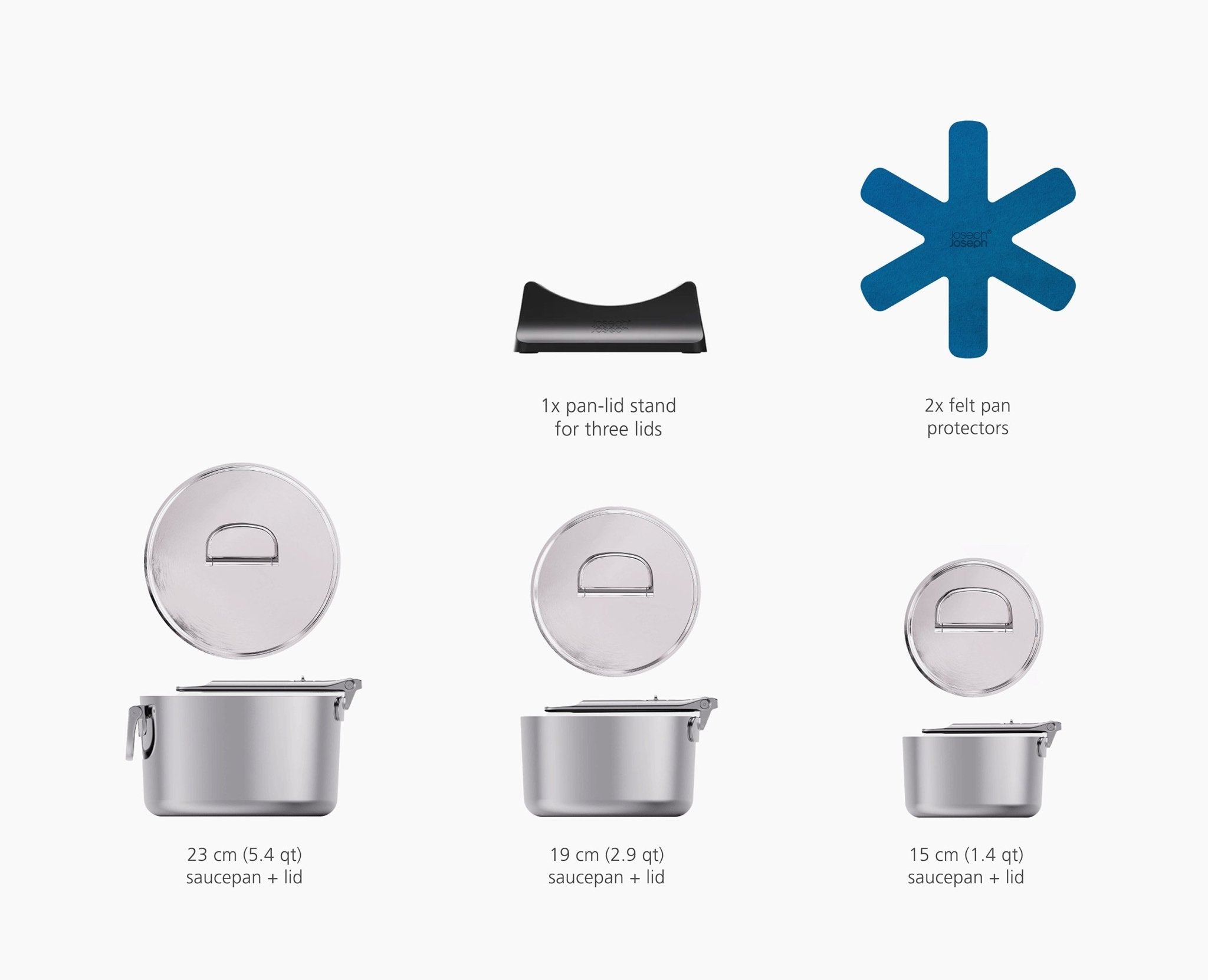 Conjunto 3 Panelas Inox - kindersbr