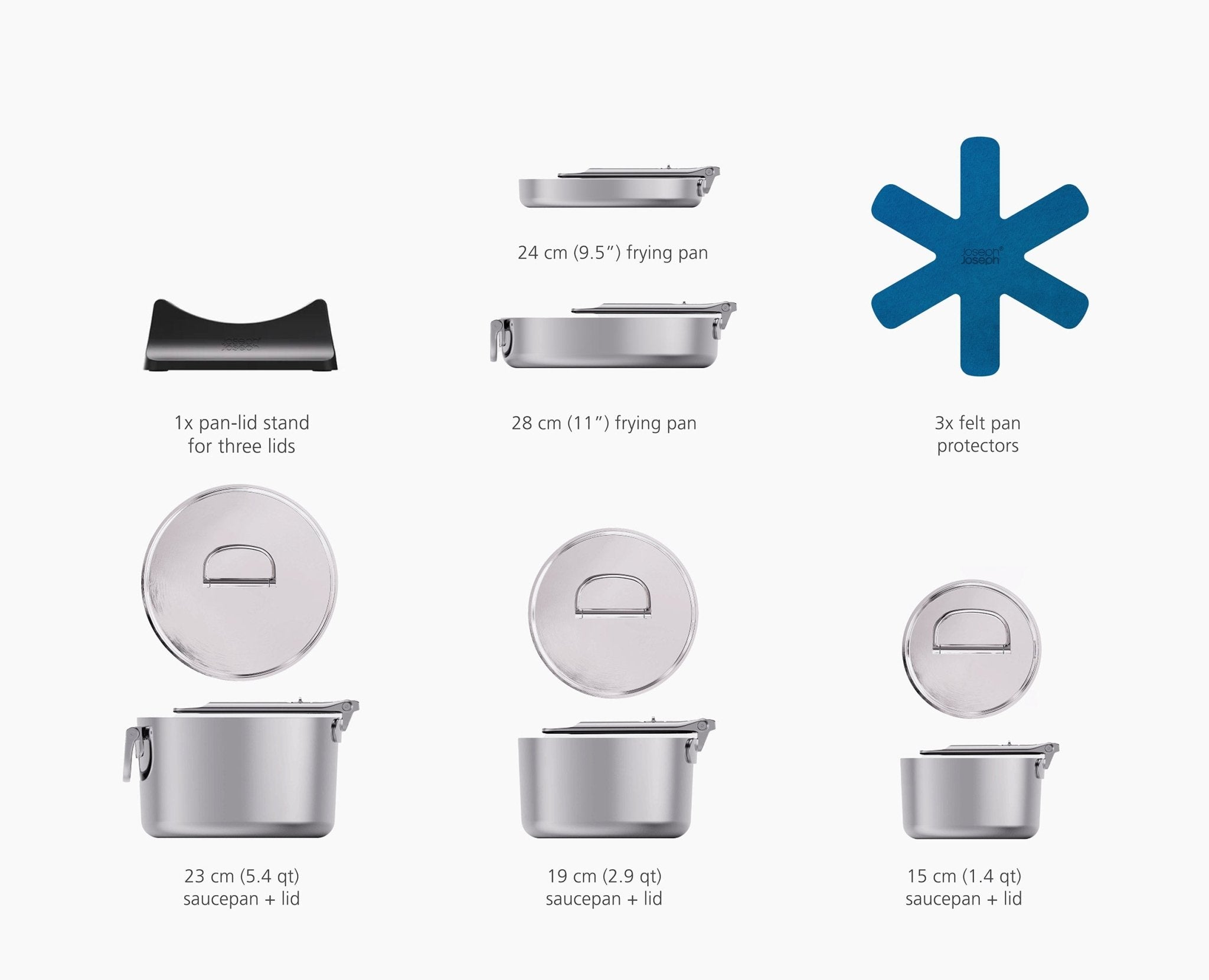 Conjunto de Panelas Inox 5 Peças - kindersbr