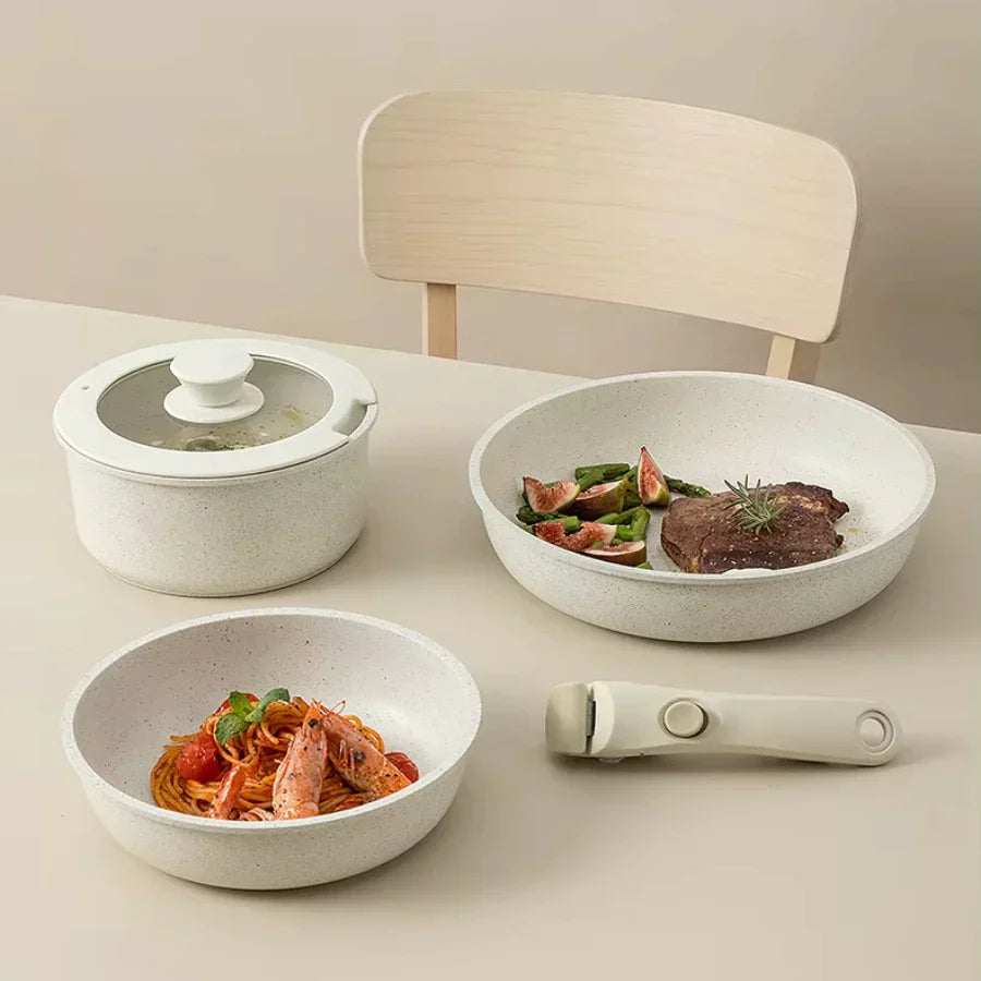 Kit Panelas Antiaderentes Premium com Cabo Removível – Edição Limitada