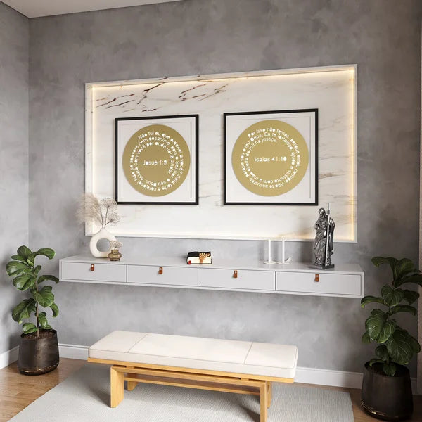 Versículo Josué 1:9 - Seja Forte e Corajoso - Com LED