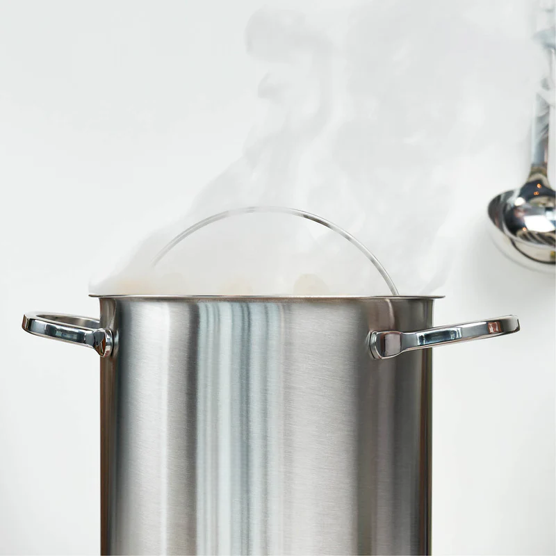 Panela Alta Inox 4,5L + Cesta Multifuncional | Frite, Cozinhe a Vapor ou Prepare Massas Sem Bagunça!