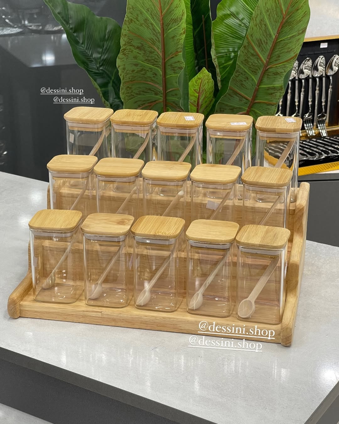 [PEDIDO ELAINE] - KIT 15 POTES + 15 COLHRES + BANDEJA + SALEIRO